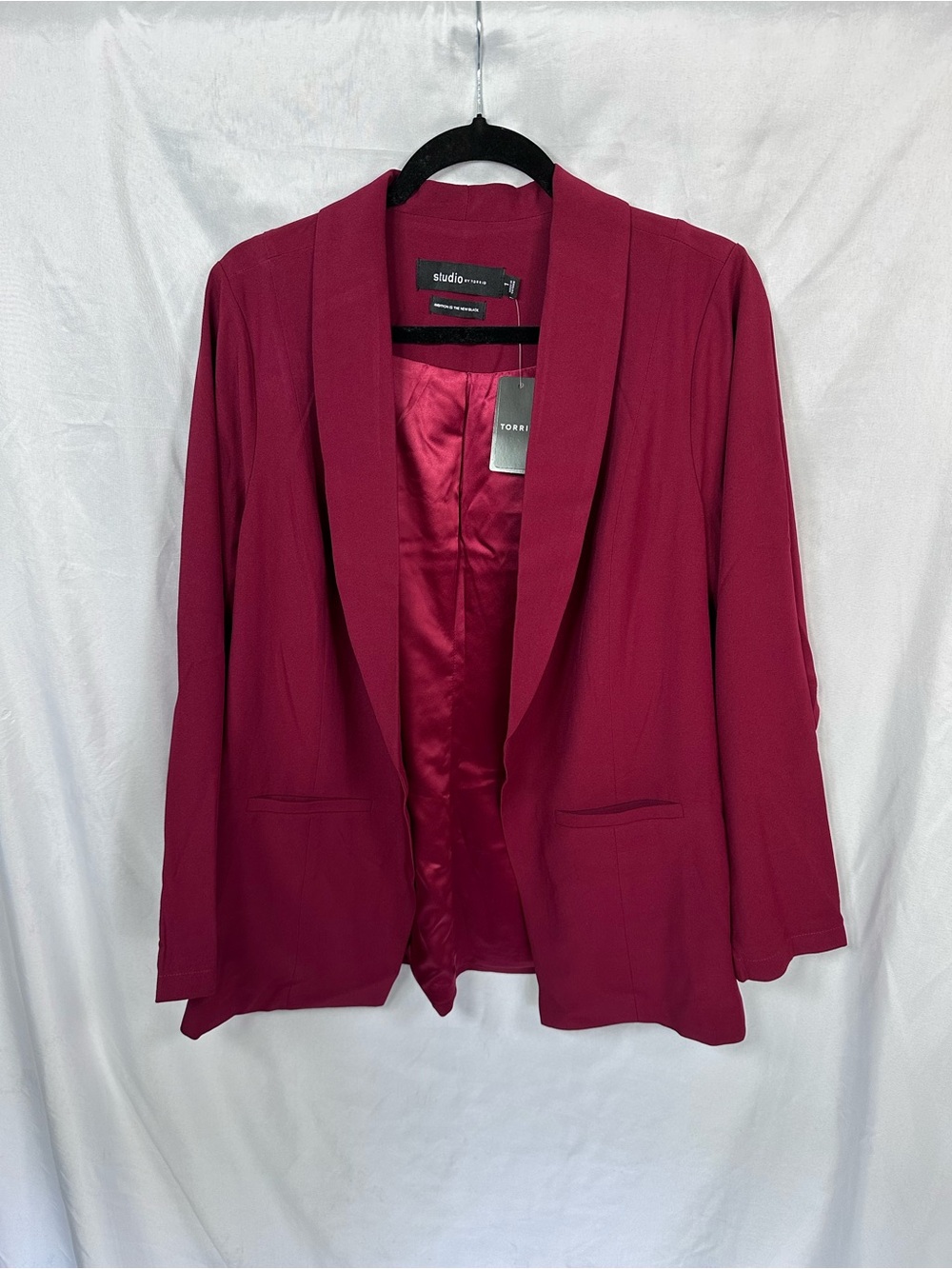 Torrid rhubarb Classic Shawl Collar Blazer NWT Size 1
